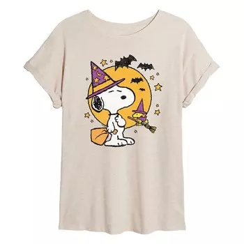 Большая футболка для юниоров Peanuts Snoopy & Woodstock Halloween Licensed Character, бежевый