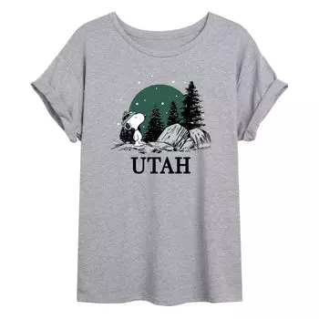 Большая футболка для юниоров Peanuts Snoopy Utah Snow Licensed Character