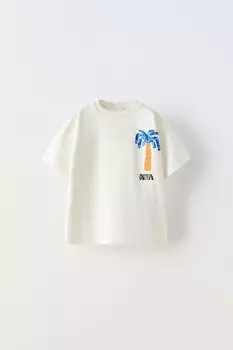 Большая футболка olita с этикеткой ZARA, белый