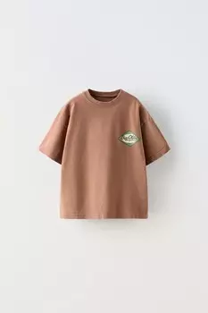 Большая футболка olita ZARA, коричневый