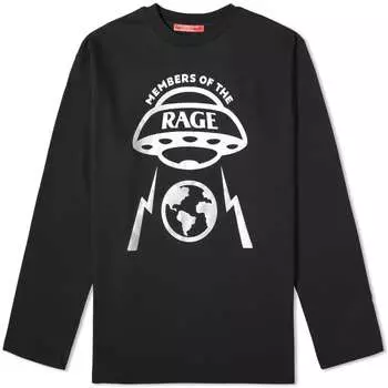 Большая футболка Planet с длинными рукавами Members of the Rage, черный