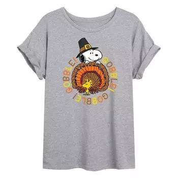 Большая футболка с графическим рисунком Juniors' Peanuts "Gobble Gobble" Licensed Character