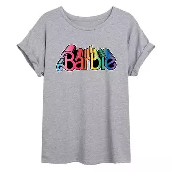 Большая футболка с логотипом Barbie Rainbow Gradient для юниоров Licensed Character