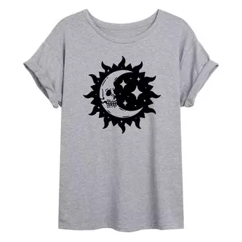 Большая футболка с рисунком Celestial Moon Skull для юниоров Licensed Character