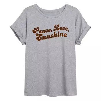 Большая футболка с рисунком для юниоров "Peace Love Sunshine" Licensed Character