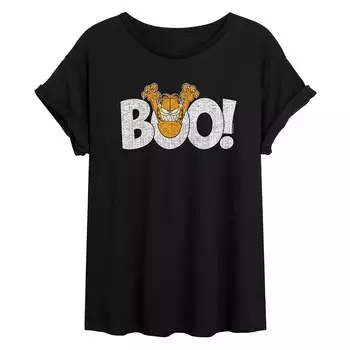 Большая футболка с рисунком Garfield "Boo" для юниоров Licensed Character, черный