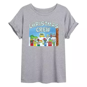 Большая футболка с рисунком кота Pete The Cat "Christmas Crew" для юниоров Licensed Character