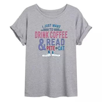 Большая футболка с рисунком кота Пита для юниоров «Drink Coffee» Licensed Character