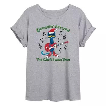 Большая футболка с рисунком кота Пита для юниоров «Groovinaround The Christmas Tree» Licensed Character