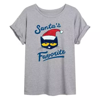 Большая футболка с рисунком кота Пита для юниоров "Santas Favorite" Licensed Character