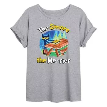 Большая футболка с рисунком кота Пита для юниоров "The S'more The Merrier" Licensed Character