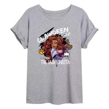 Большая футболка с рисунком Monster High для юниоров Clawdeen Wolf "Fashionista" Licensed Character