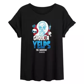 Большая футболка с рисунком Monster High для юниоров Ghoulia Yelps "Brainiac" Licensed Character