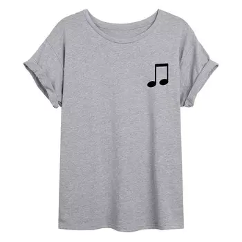Большая футболка с рисунком Music Note для детей Juniors Licensed Character, серый