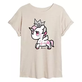 Большая футболка Tokidoki Lolopessa Unicorno для юниоров Licensed Character, бежевый
