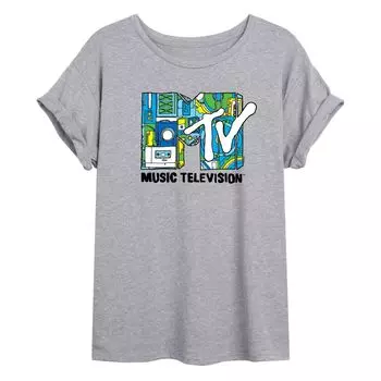 Большая футболка в стиле ретро с логотипом MTV для юниоров Licensed Character