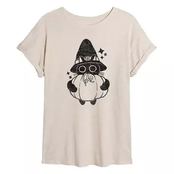 Большая футболка Witch Cat с тыквой для юниоров Licensed Character, бежевый