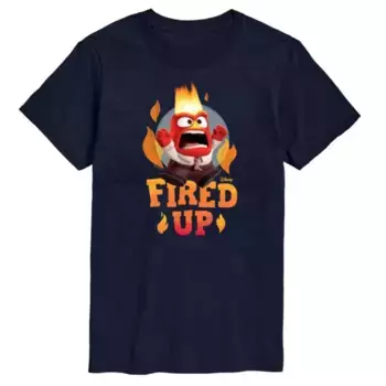 Большая и высокая футболка Disney / Pixar Inside Out Fire Up Licensed Character, синий