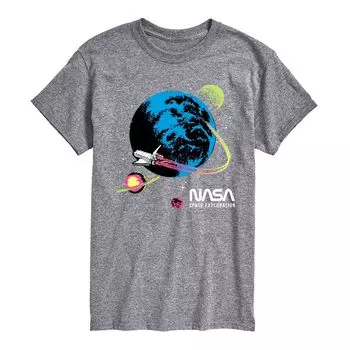 Большая и высокая футболка NASA Flight Licensed Character, серый