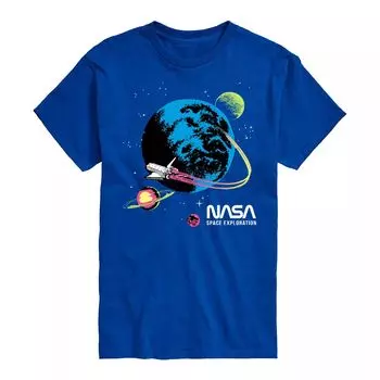 Большая и высокая футболка NASA Flight Licensed Character, синий
