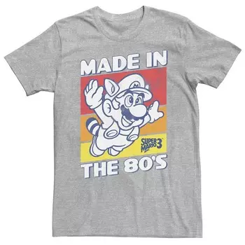 Большая и высокая футболка Nintendo Super Mario 3, сделанная в 80-х годах Licensed Character, цвет Athletic Heather