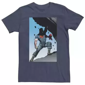 Большая и высокая футболка с комиксом DC Comics Superman Power Lift Licensed Character, синий