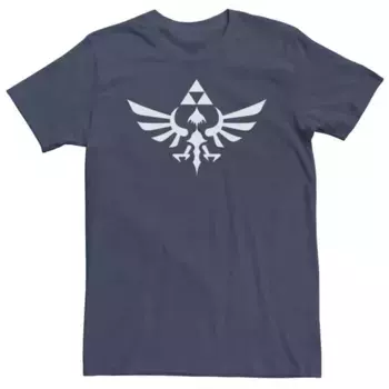 Большая и высокая футболка с королевским гербом Zelda от Nintendo Licensed Character, синий