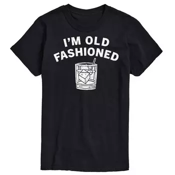 Большая и высокая футболка с рисунком «Im Old Fashioned» License, черный