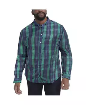 Большая и высокая рубашка с длинным рукавом в клетку, не требующая глажки KingSize, красный