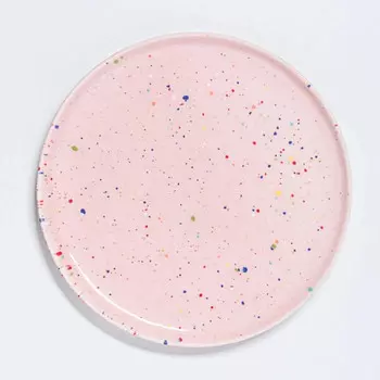 Большая керамическая тарелка Egg Back Home 27 см, розовый