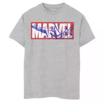 Большая классическая футболка с графическим рисунком и логотипом Marvel Spider-Man для мальчиков 8–20 лет Marvel