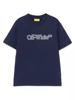 Большая книжная футболка Off-White Kids, синий