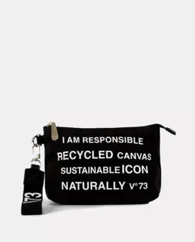 Большая косметичка из переработанного хлопка V73 Venezia, черный