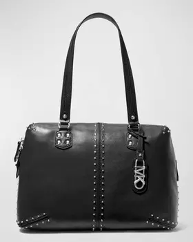 Большая кожаная большая сумка с заклепками MICHAEL Michael Kors