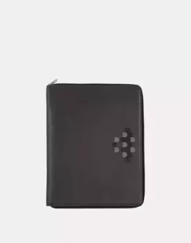 Большая кожаная папка для документов под кожаную подставку для iPad формата А4 Dudu, темно-серый