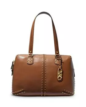 Большая кожаная сумка через плечо Astor Michael Kors, цвет Brown