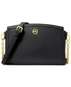 Большая кожаная сумка через плечо chantal east west Michael Kors, черный