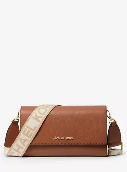 Большая кожаная сумка через плечо Jet Set Michael Kors
