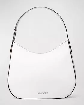 Большая кожаная сумка через плечо Kensington MICHAEL Michael Kors, цвет Optic White