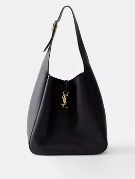 Большая кожаная сумка через плечо le 5 7 Saint Laurent, черный