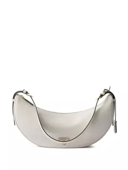 Большая кожаная сумка через плечо Prada, белый