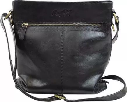 Большая кожаная сумка через плечо Rawlings, черный