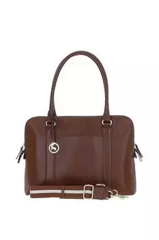 Большая кожаная сумка из трех секций 'Cuore di Cuoio' Ashwood Leather, коричневый