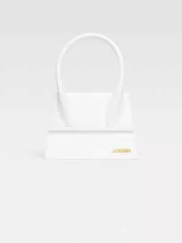 Большая кожаная сумка JACQUEMUS The large Chiquito, белый