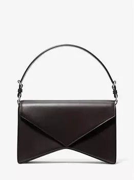 Большая кожаная сумка Manhatta Michael Kors, коричневый