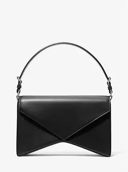 Большая кожаная сумка Manhatta Michael Kors, черный