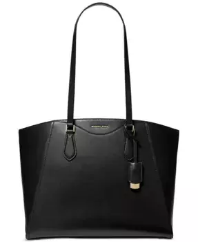 Большая кожаная сумка Taryn Michael Kors, черный