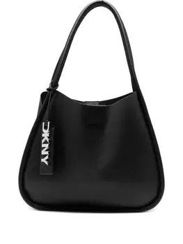 Большая кожаная сумка-тоут DKNY Capri, черный