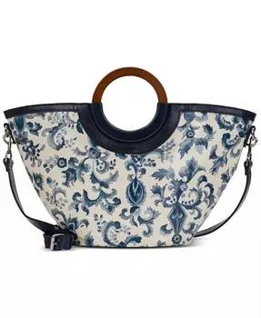 Большая кожаная сумка-тоут Luni Patricia Nash, синий