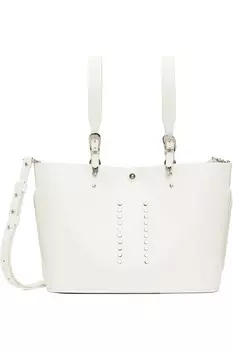 Большая кожаная сумка-тоут Toga Pulla, белый